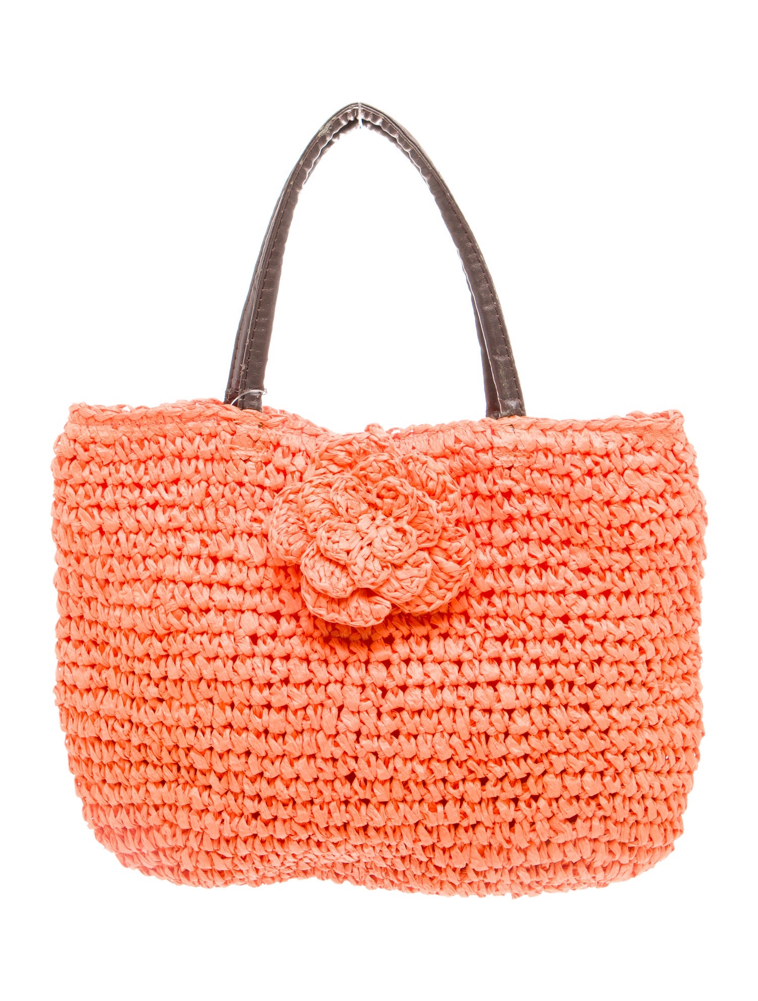 Neiman Marcus Raffia Top Handle Bag