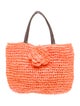 Neiman Marcus Raffia Top Handle Bag