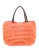 Neiman Marcus Raffia Top Handle Bag