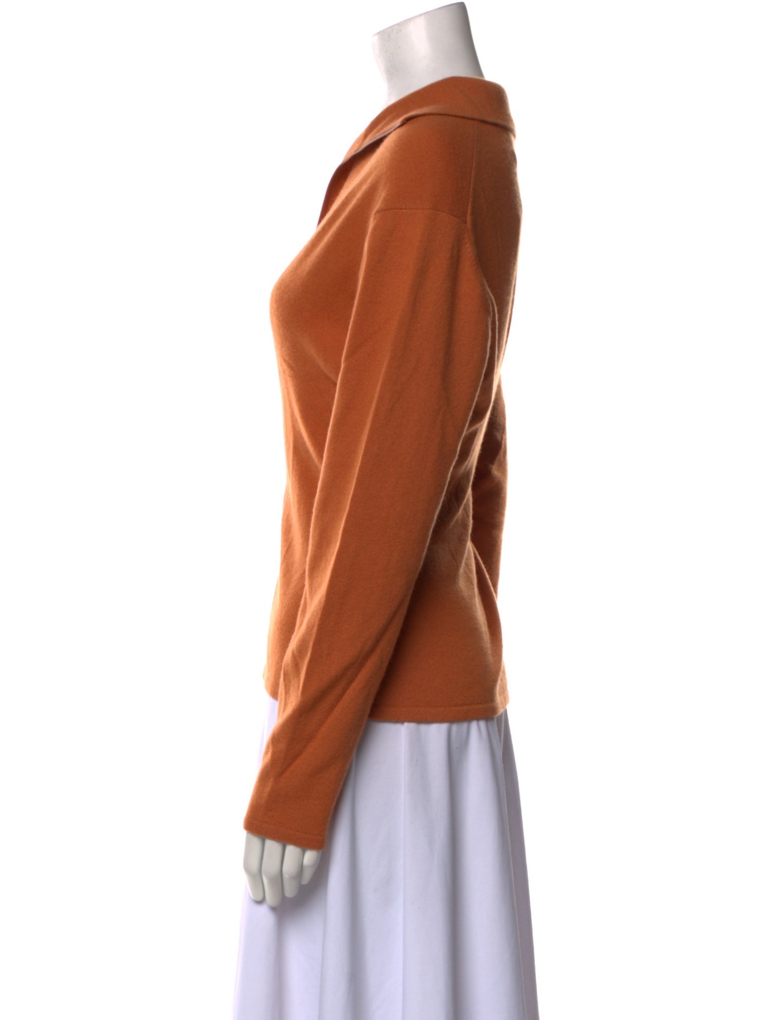Neiman Marcus Cashmere V-Neck Sweatshirt