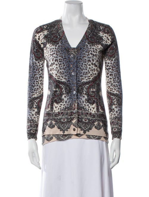 Neiman Marcus Cashmere Printed Sweater