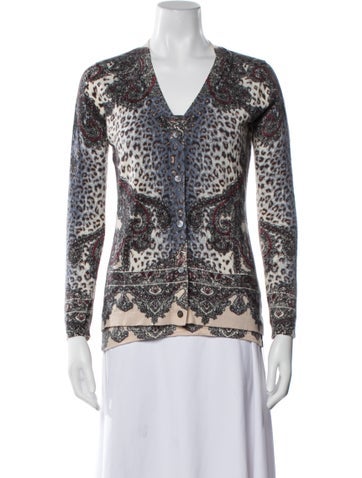 Neiman Marcus Knitwear Cashmere Printed Sweater M