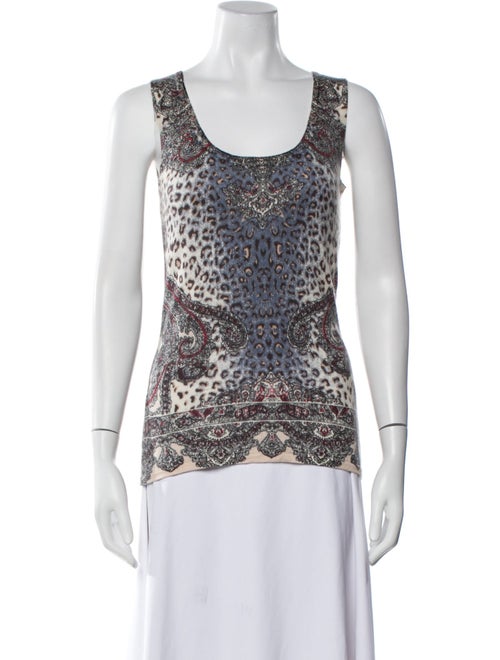 Neiman Marcus Cashmere Printed Sweater