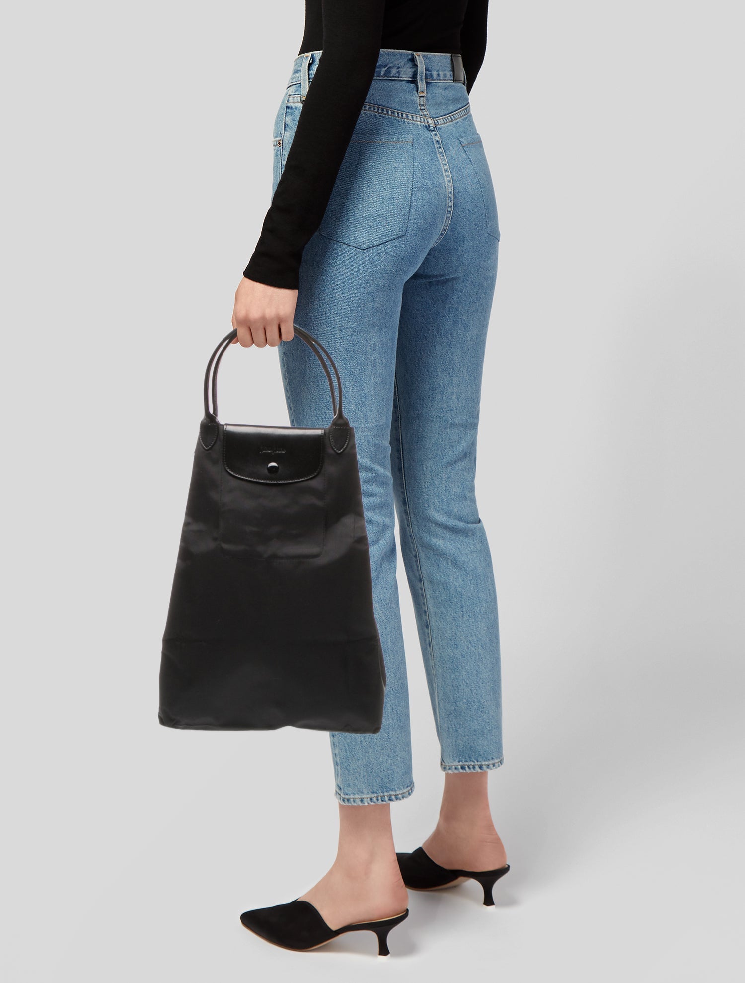 Neiman Marcus Nylon Top Handle Bag