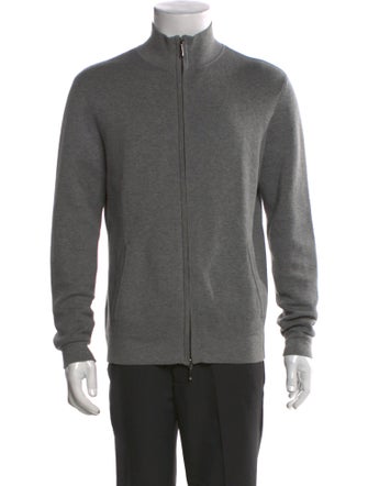 Neiman Marcus Mock Neck Long Sleeve Cardigan