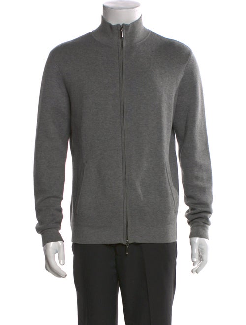 Neiman Marcus Mock Neck Long Sleeve Cardigan