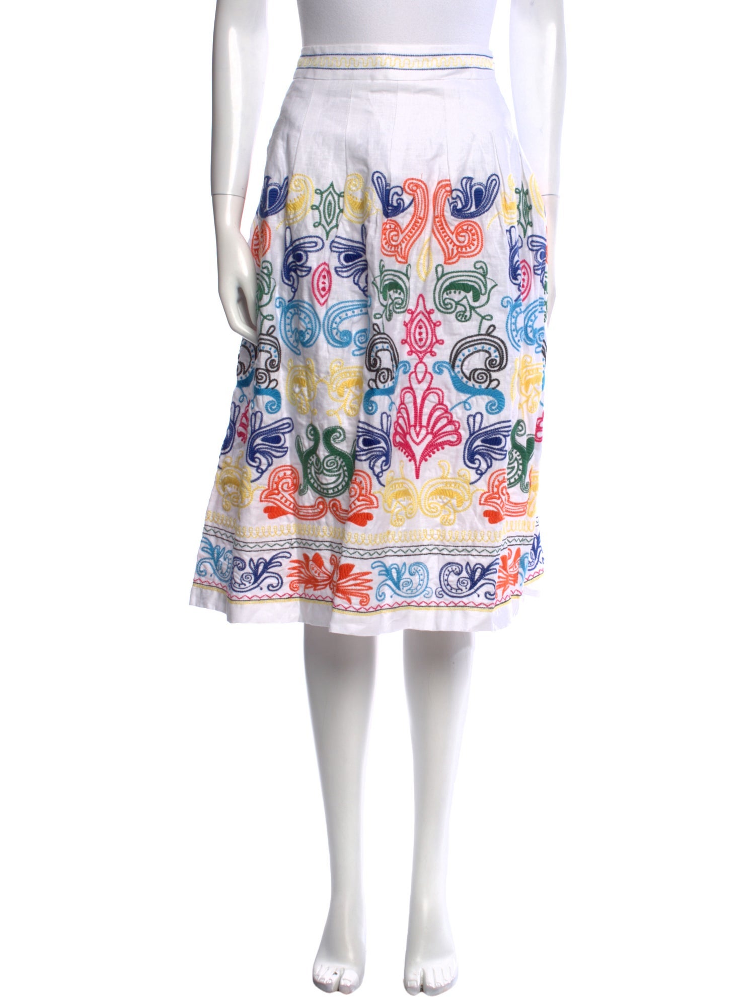 Neiman Marcus Linen Knee-Length Skirt