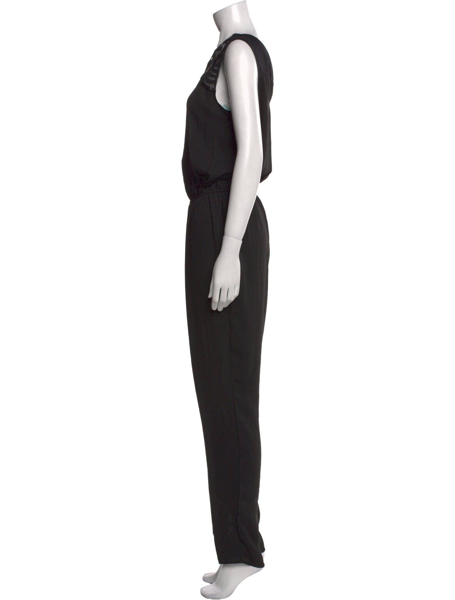 Neiman Marcus Crew Neck Jumpsuit
