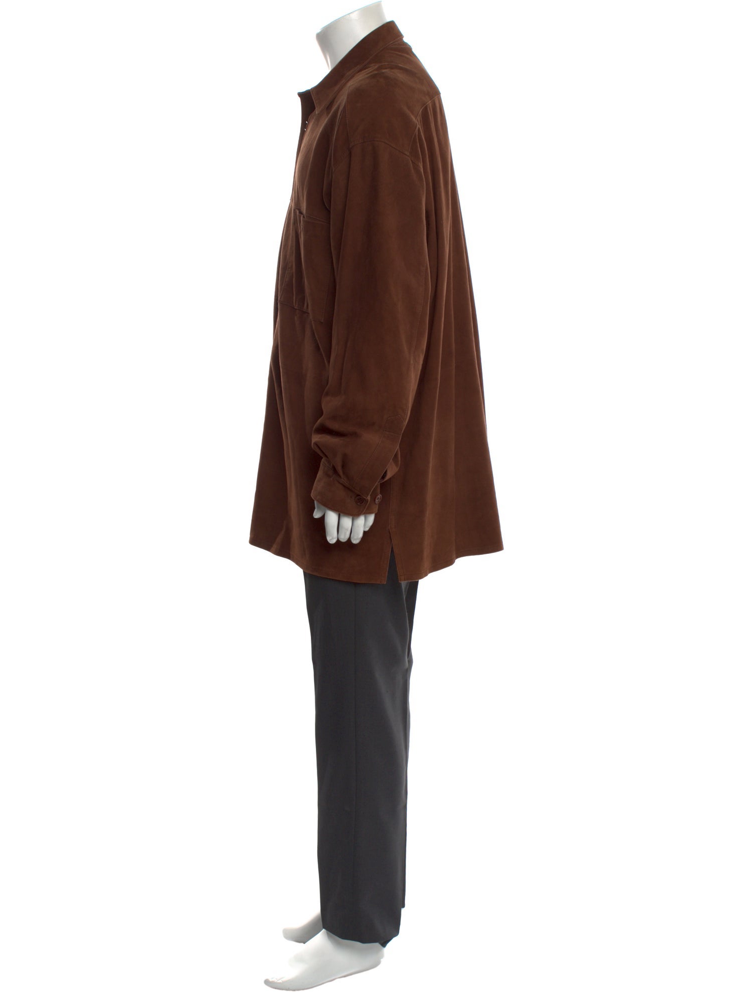 Neiman Marcus Leather Long Sleeve Shirt