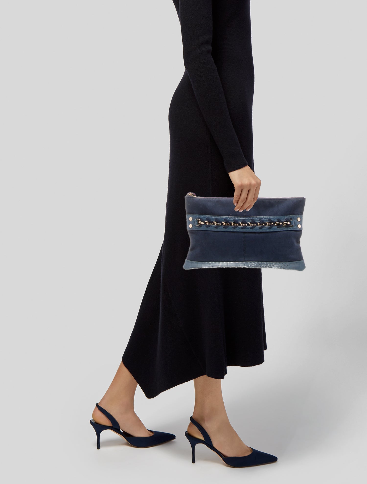Neiman Marcus Suede Clutch