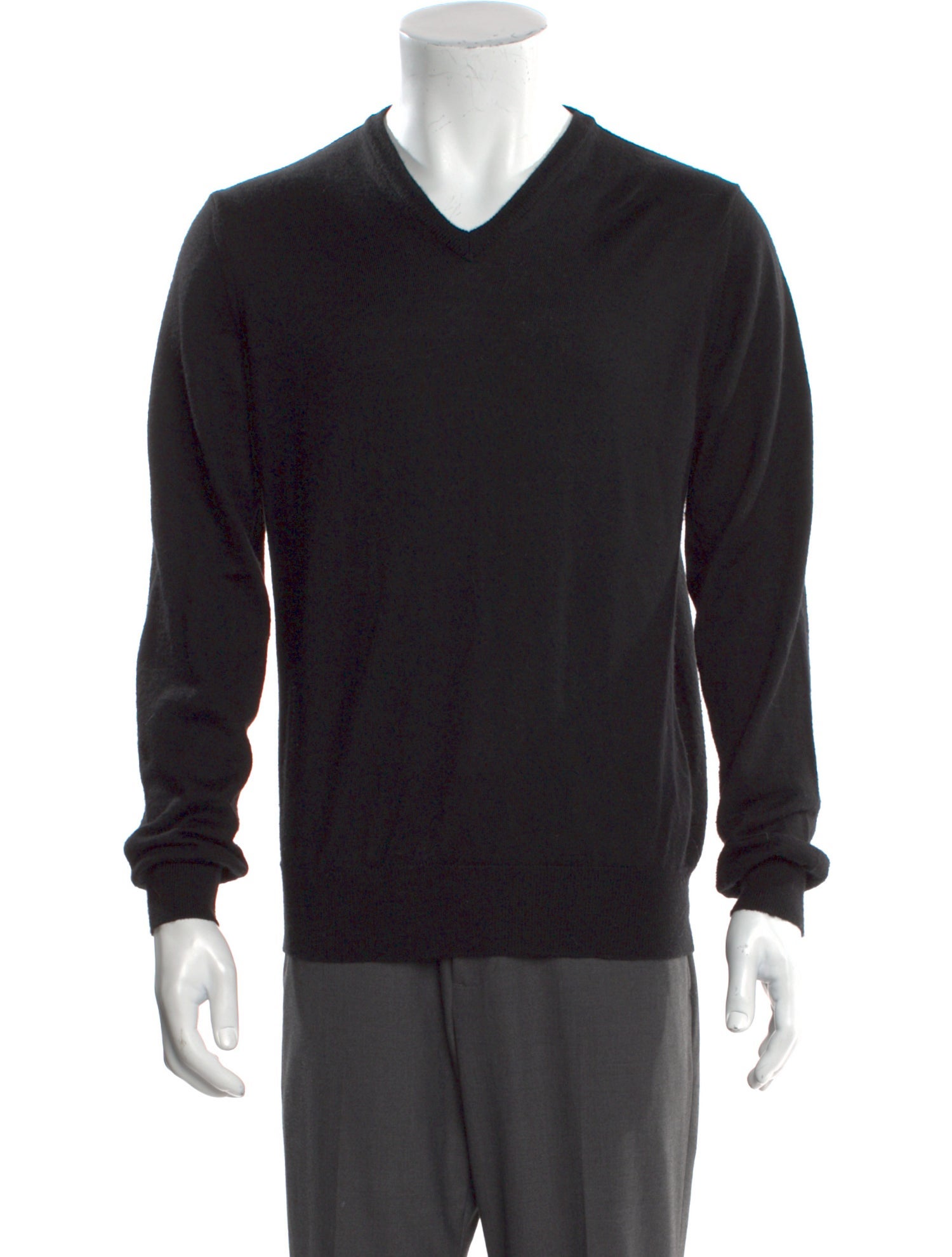 Neiman Marcus V-Neck Long Sleeve Pullover