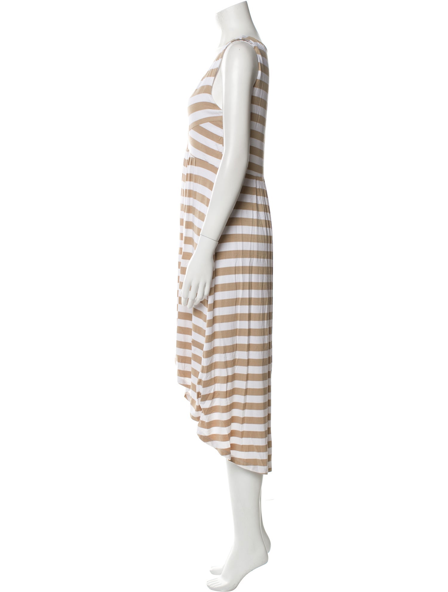 Neiman Marcus Striped Midi Length Dress