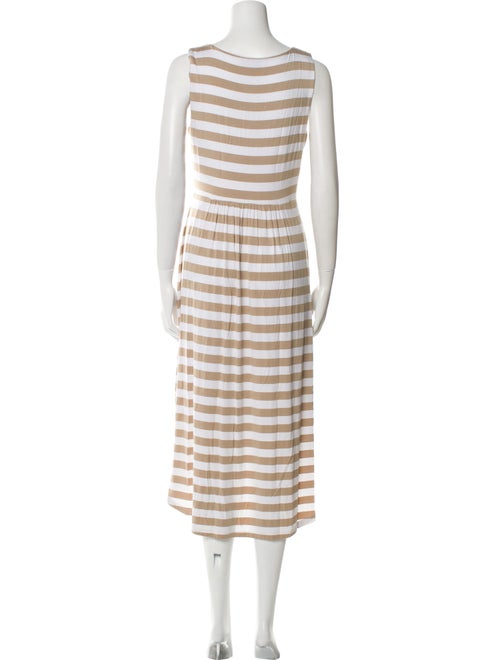 Neiman Marcus Striped Midi Length Dress