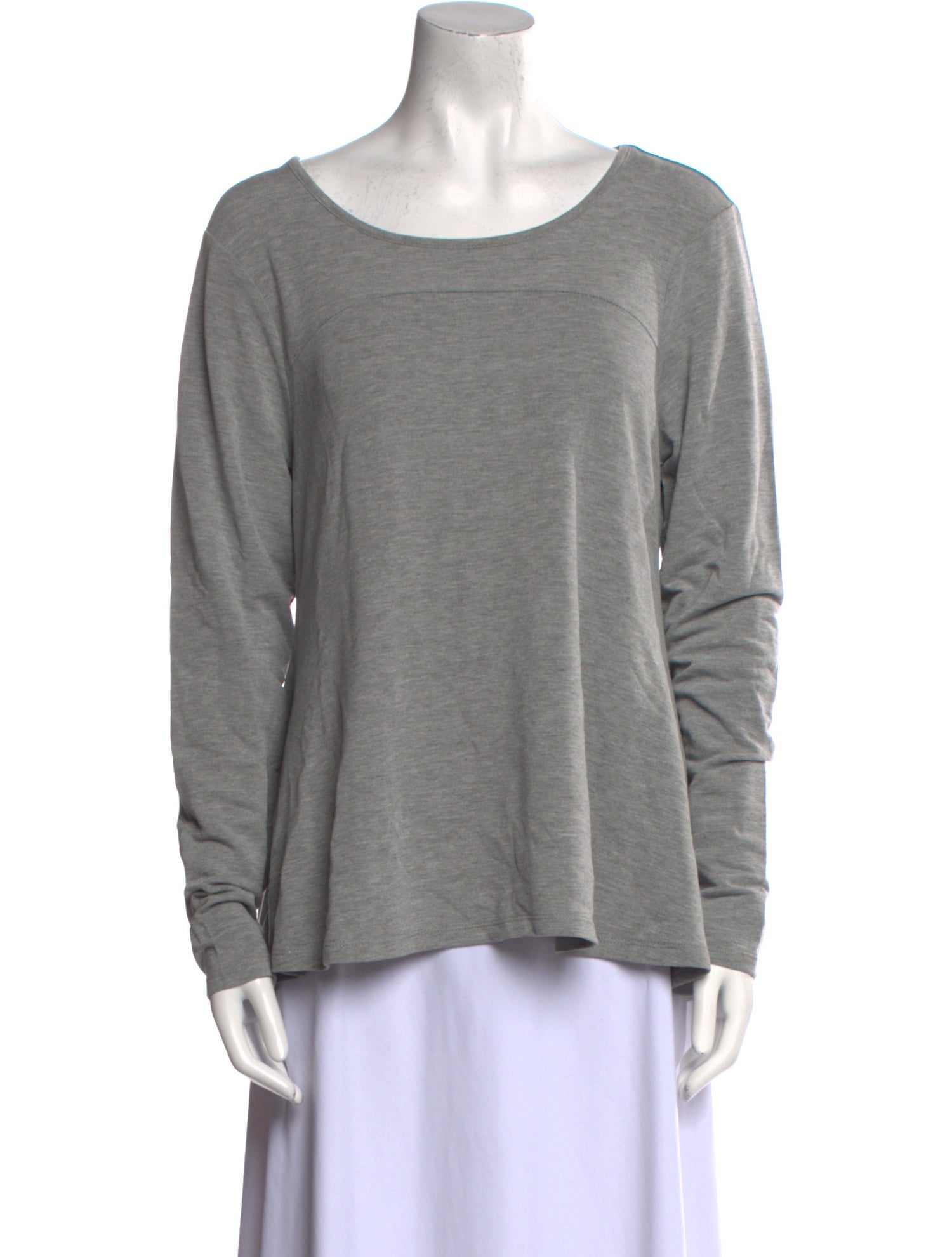 Neiman Marcus Scoop Neck Long Sleeve Sweatshirt