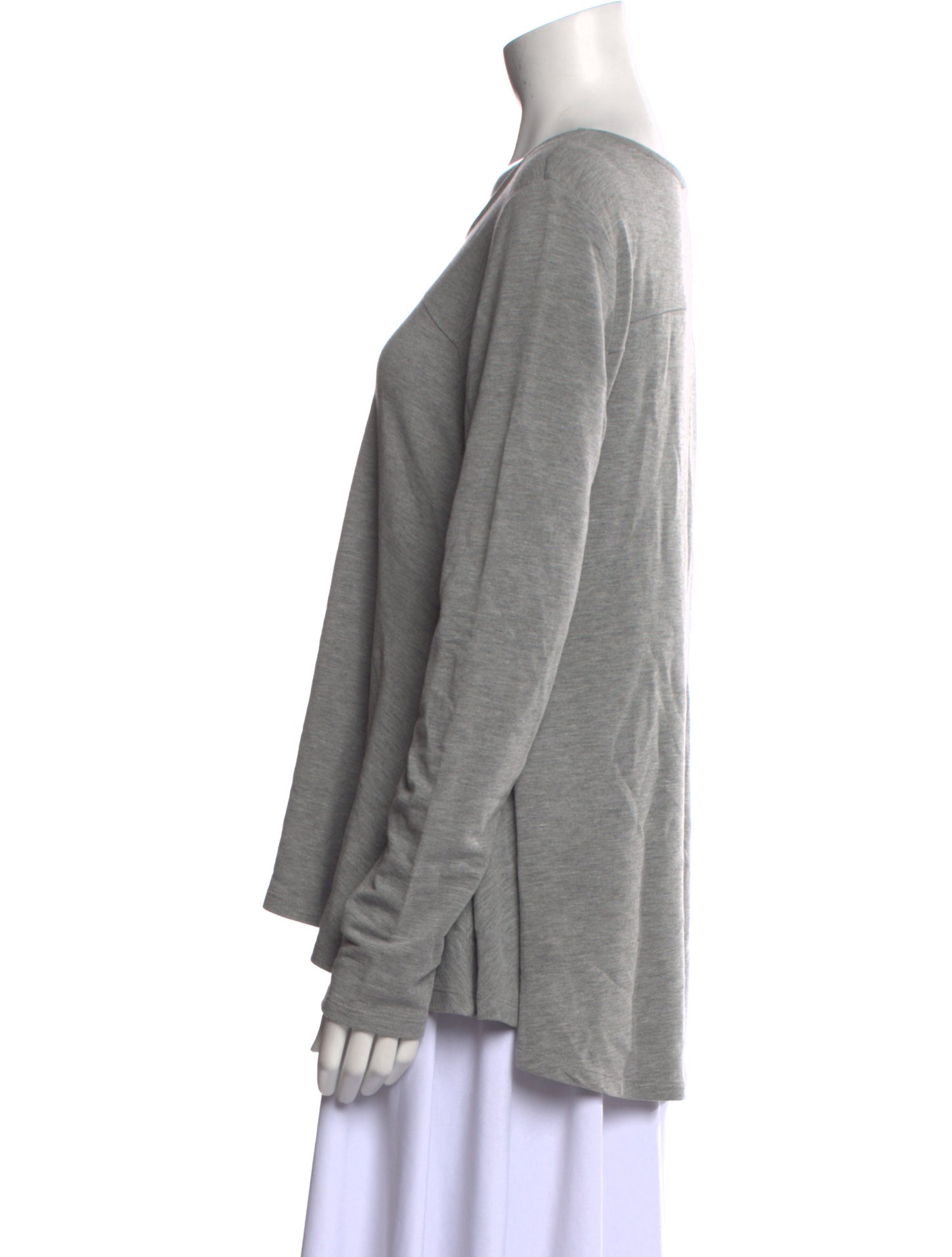 Neiman Marcus Scoop Neck Long Sleeve Sweatshirt