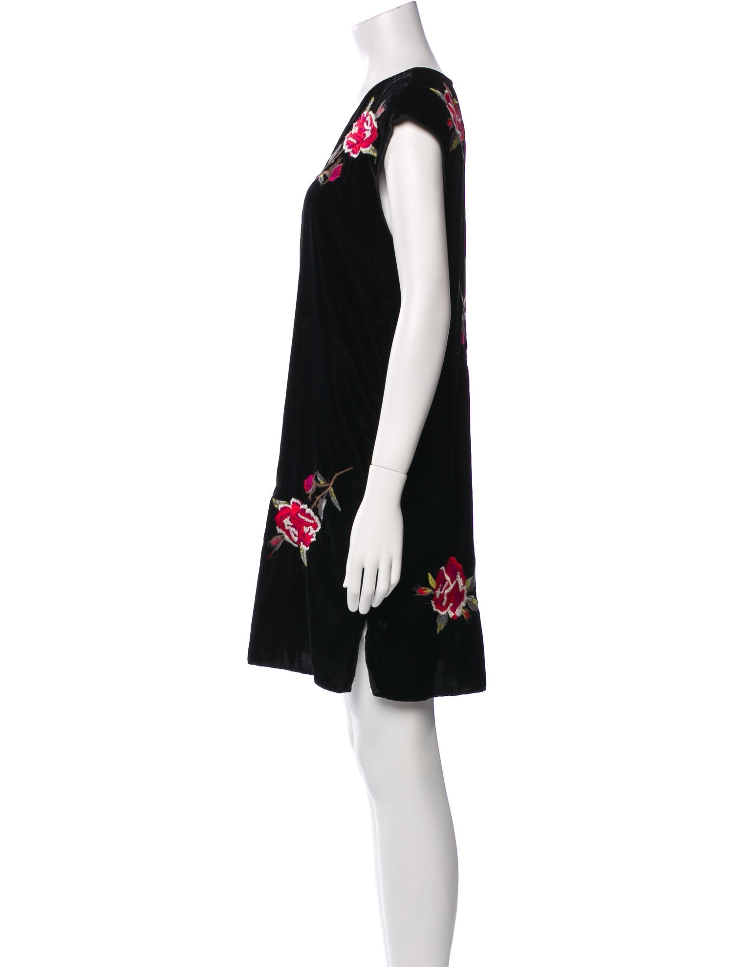 Neiman Marcus Floral Print Mini Dress