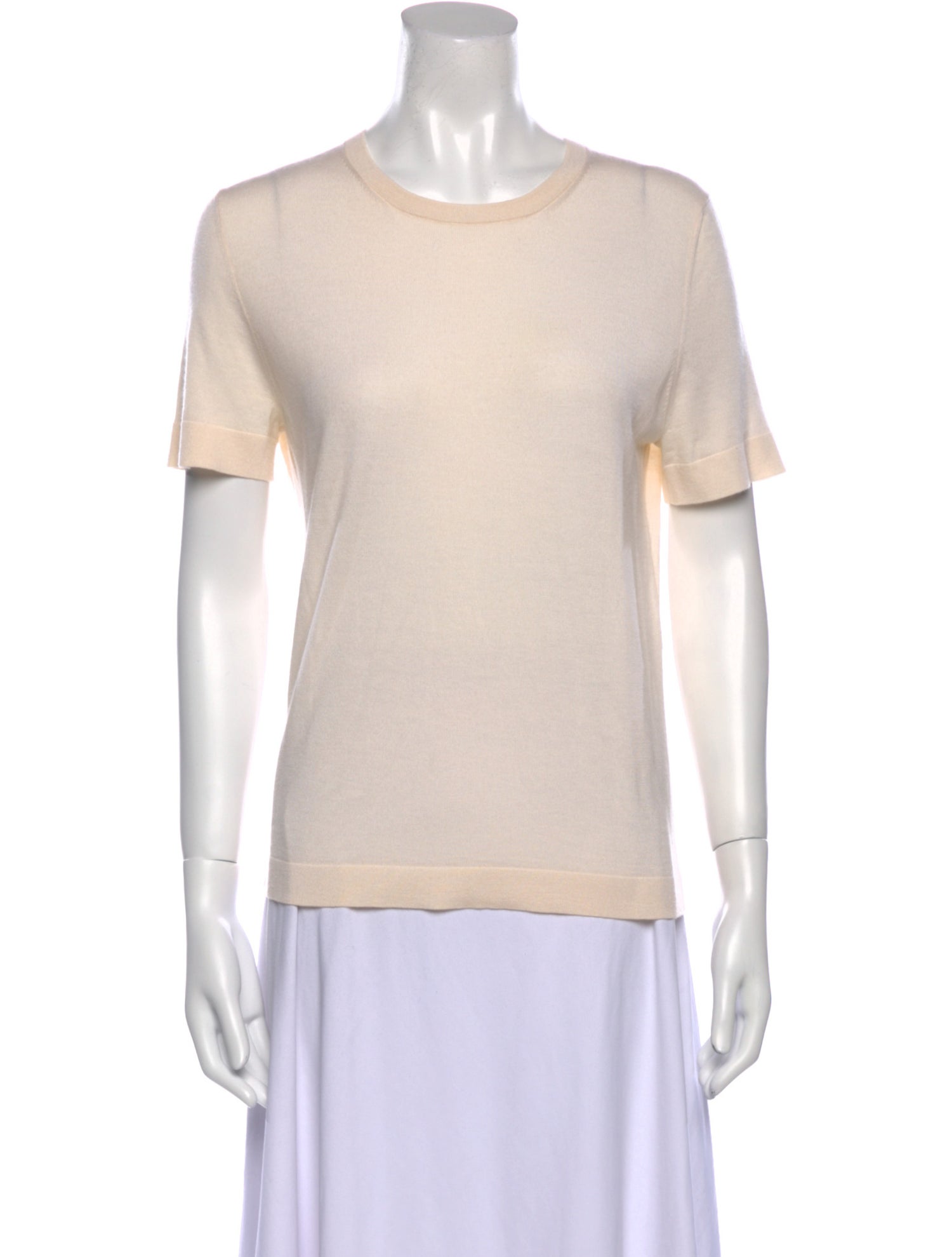 Neiman Marcus Cashmere Crew Neck T-Shirt