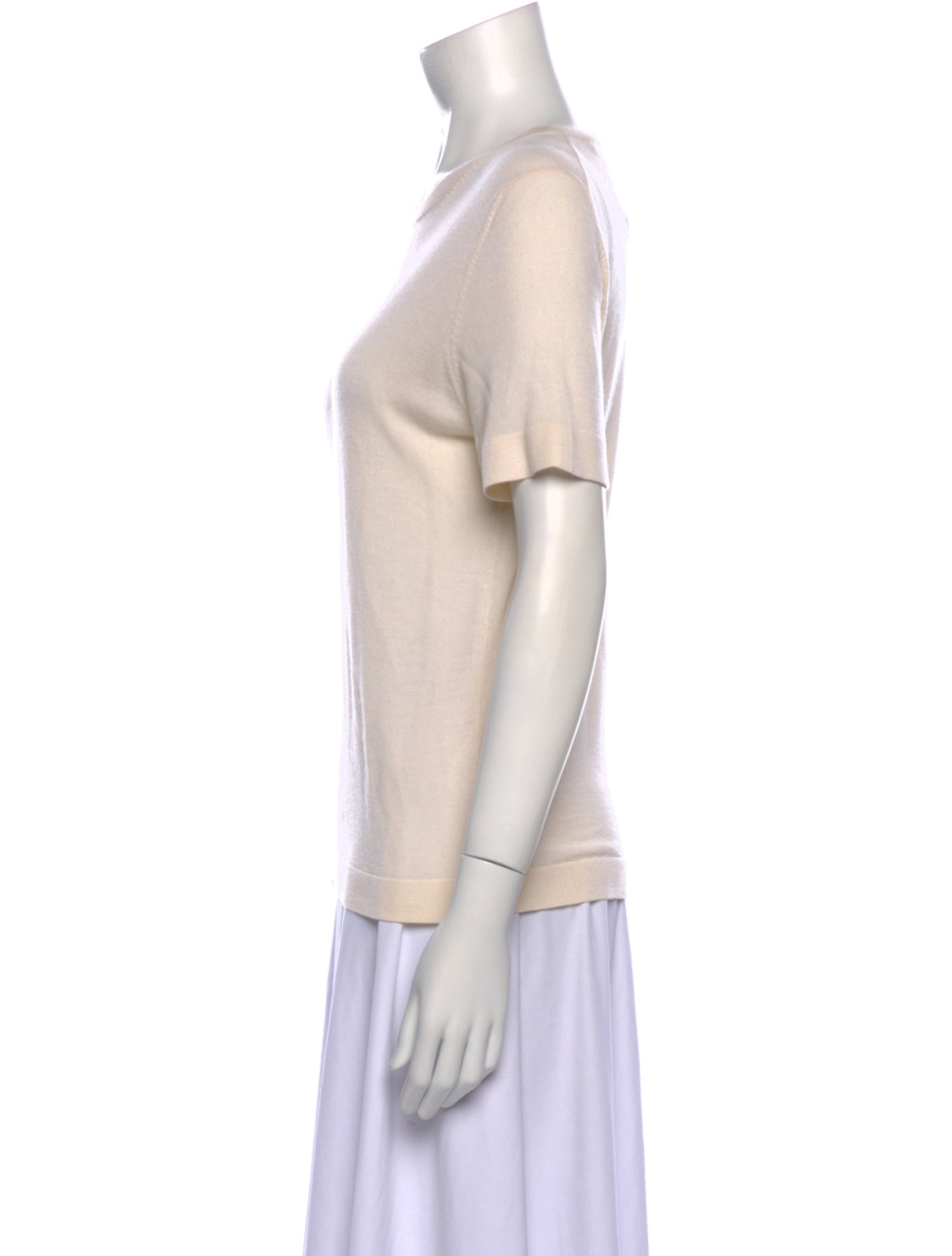 Neiman Marcus Cashmere Crew Neck T-Shirt