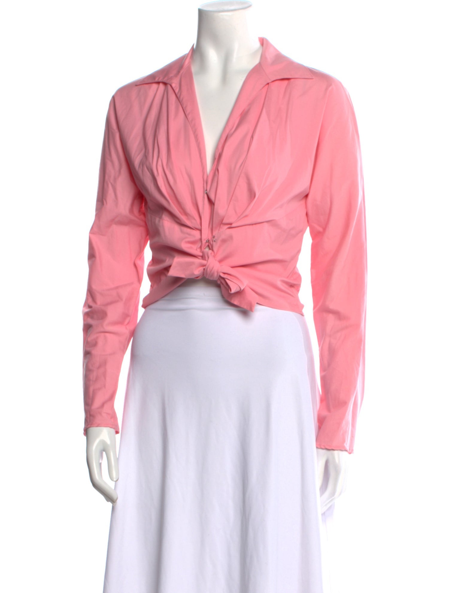 Neiman Marcus Long Sleeve Crop Top