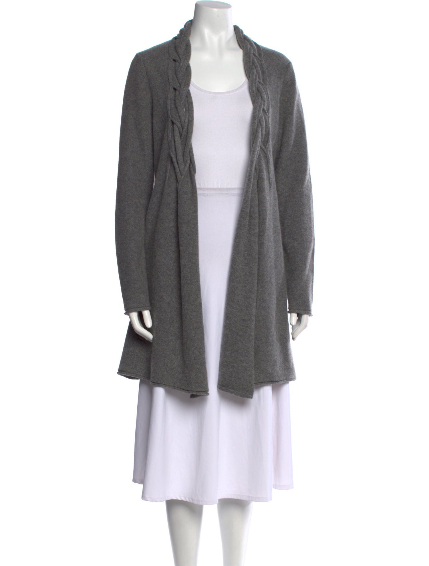 Neiman Marcus Cashmere Open Front Sweater