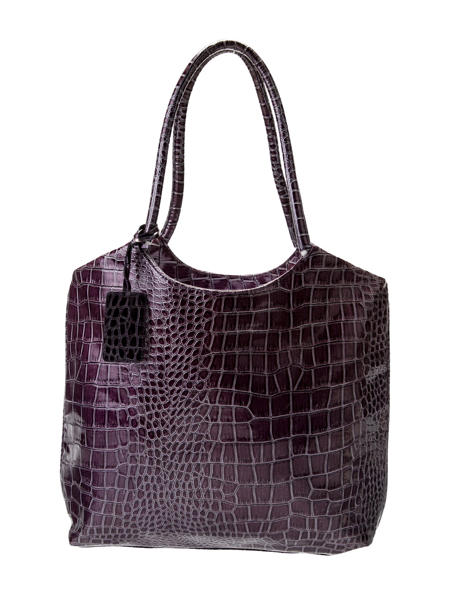 Neiman Marcus Embossed Leather Shoulder Bag