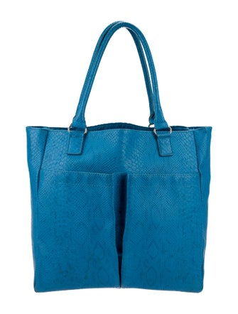 Neiman Marcus Embossed Leather Tote