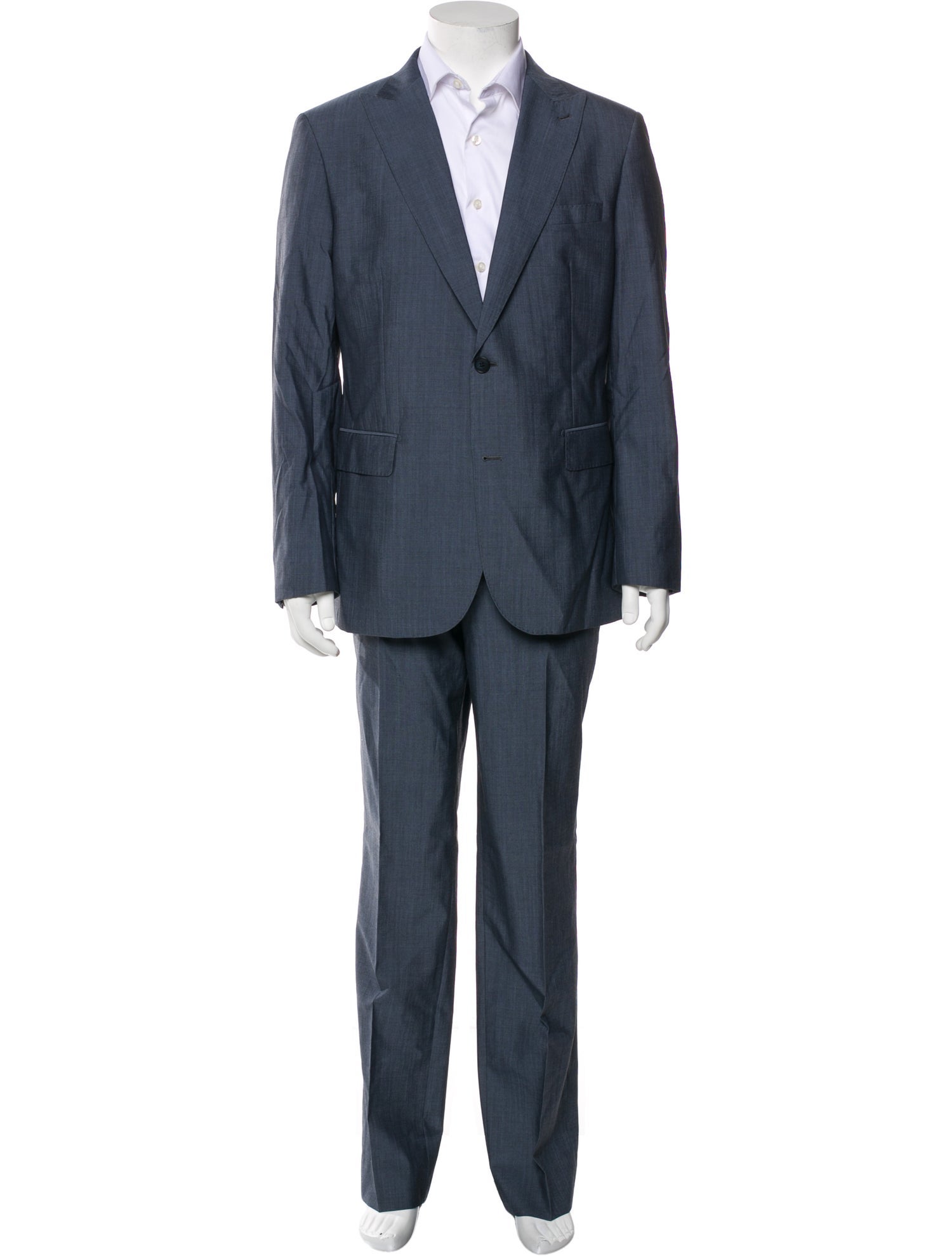 Neiman Marcus Wool Striped Two-Piece Suit