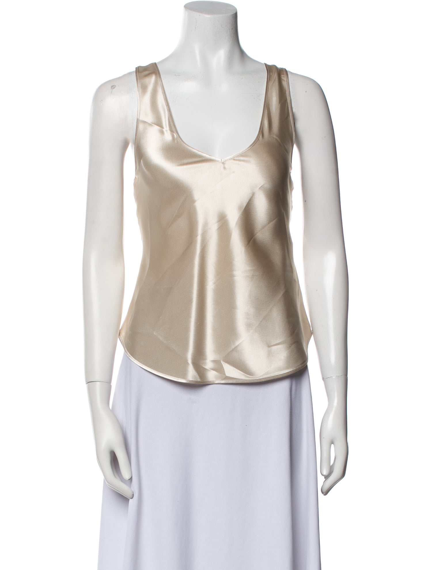 Neiman Marcus V-Neck Sleeveless Top
