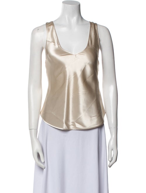 Neiman Marcus V-Neck Sleeveless Top