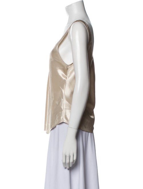 Neiman Marcus V-Neck Sleeveless Top