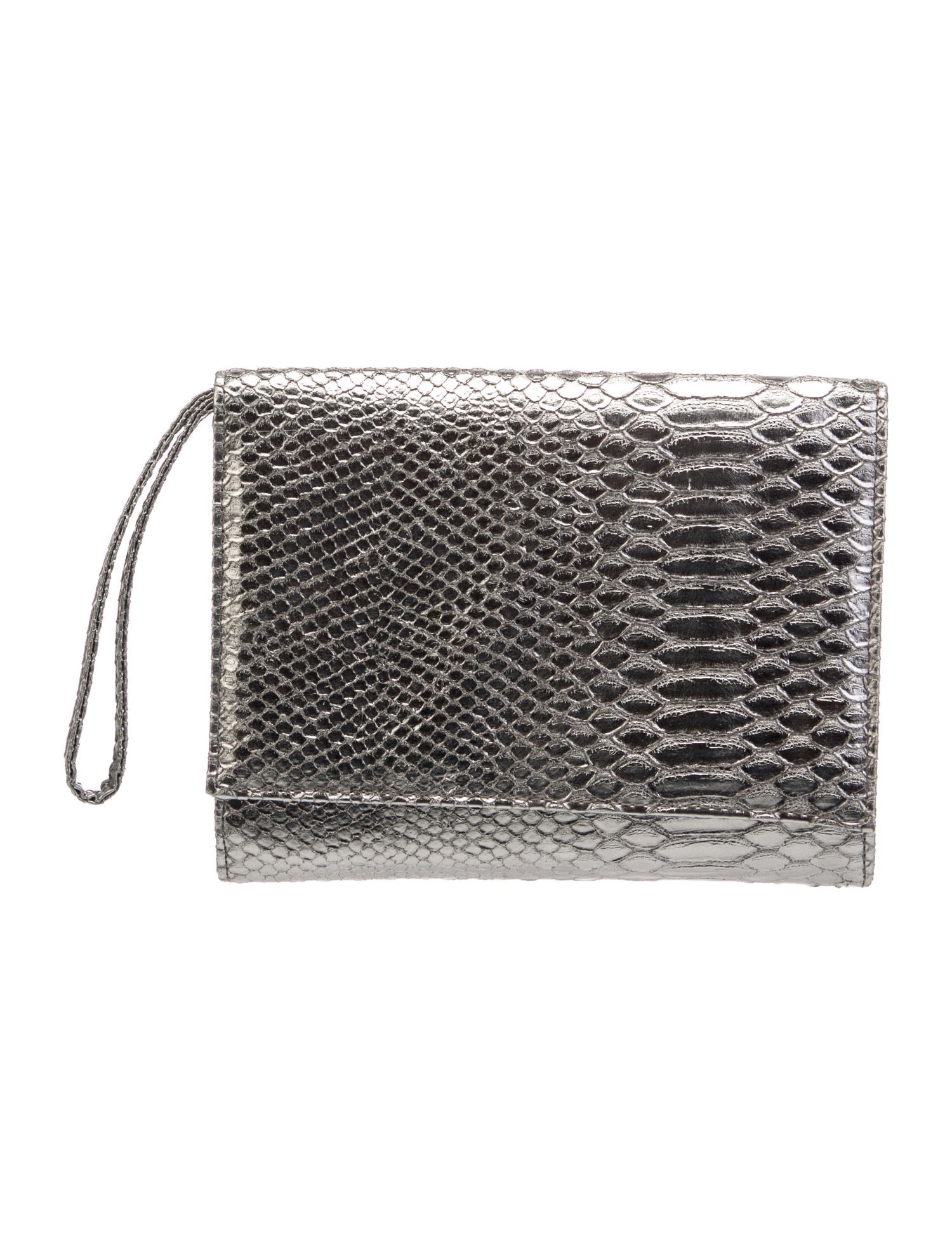 Neiman Marcus Embossed Leather Clutch