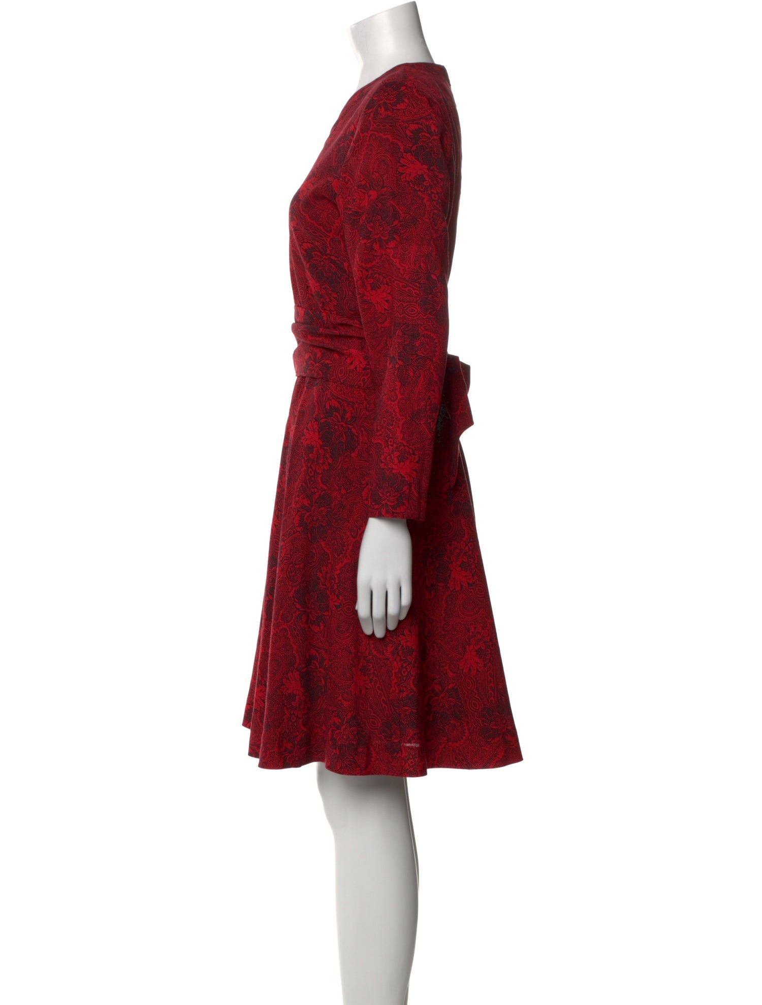 Neiman Marcus Floral Print Knee-Length Dress