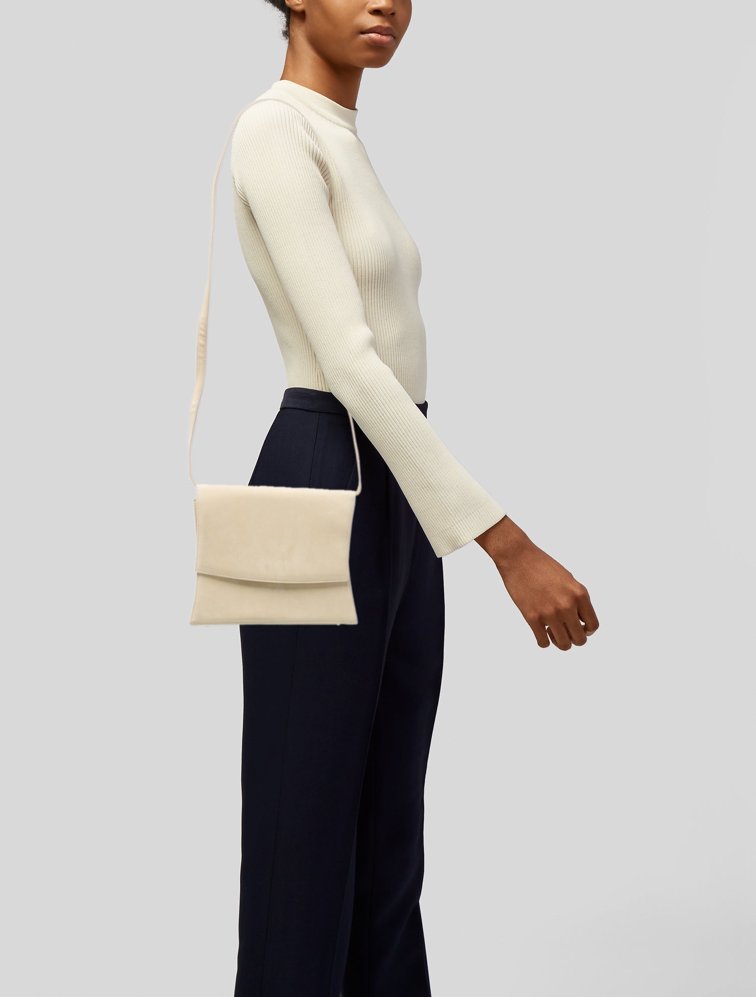 Neiman Marcus Suede Shoulder Bag