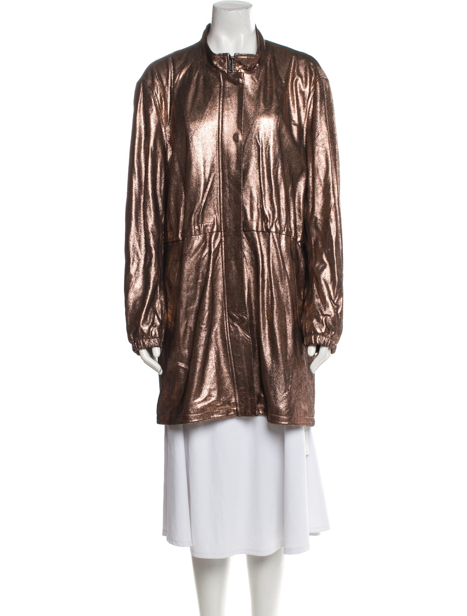 Neiman Marcus Leather Printed Evening Jacket