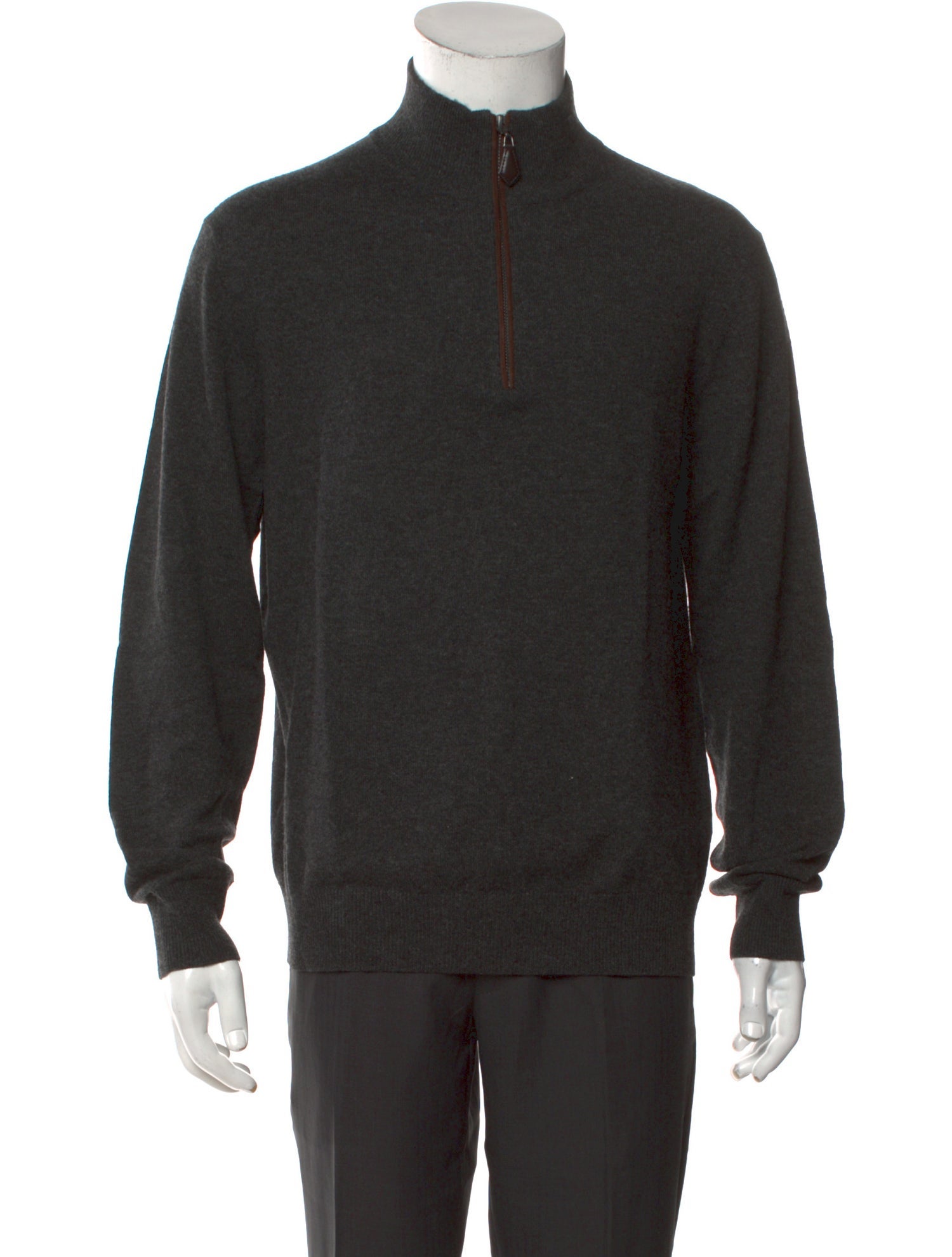 Neiman Marcus Cashmere Mock Neck Pullover