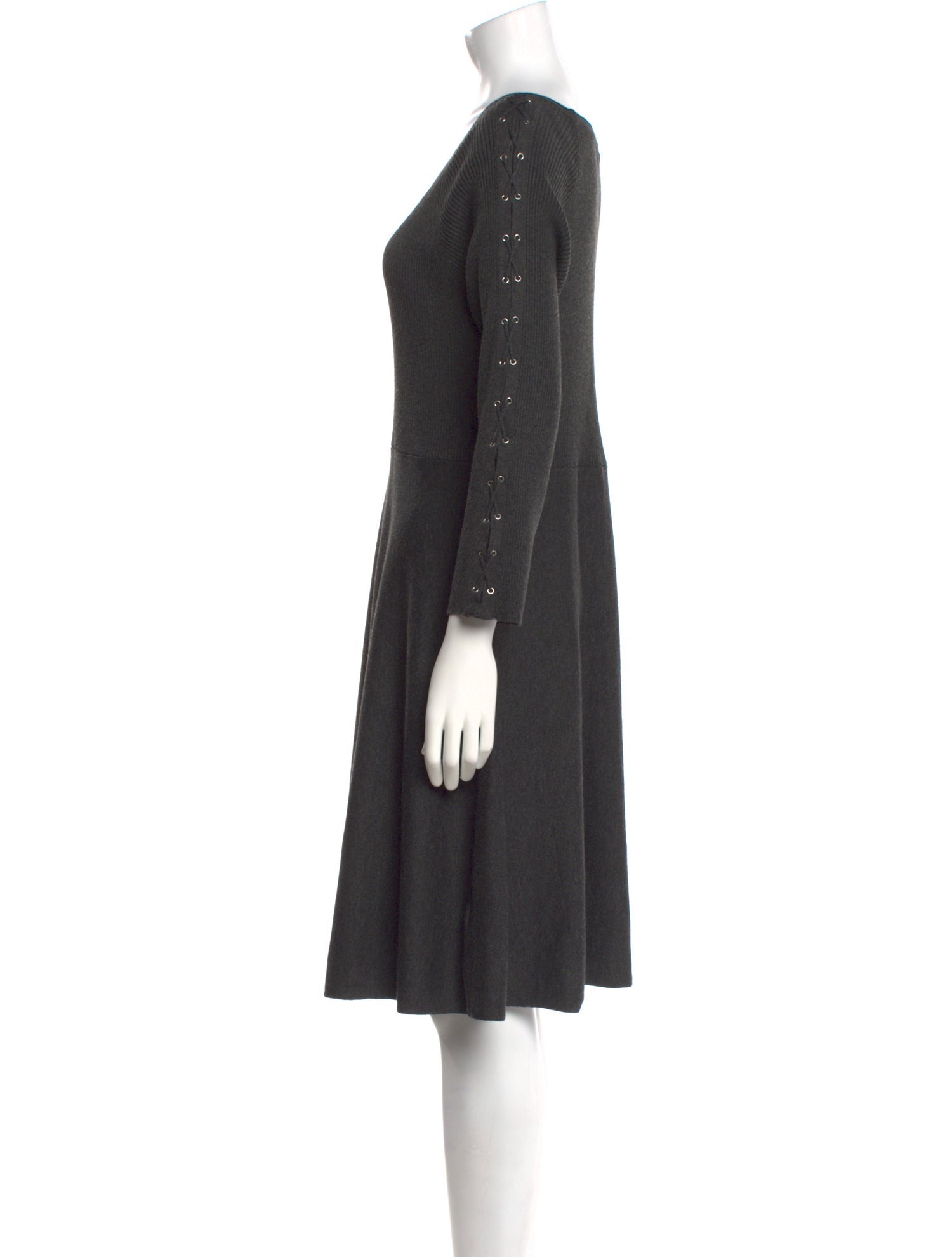 Neiman Marcus Bateau Neckline Knee-Length Dress