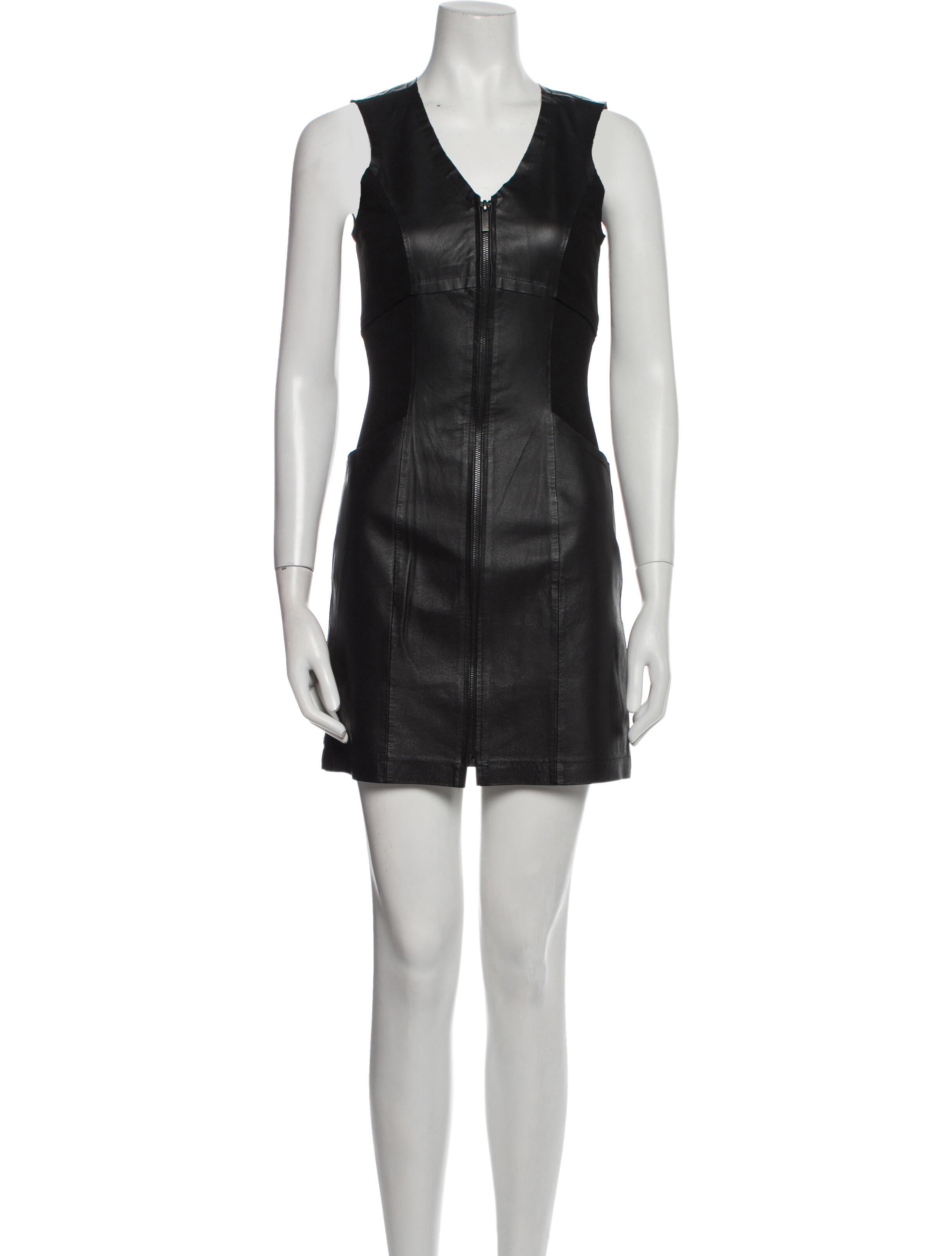 Neiman Marcus Leather Mini Dress