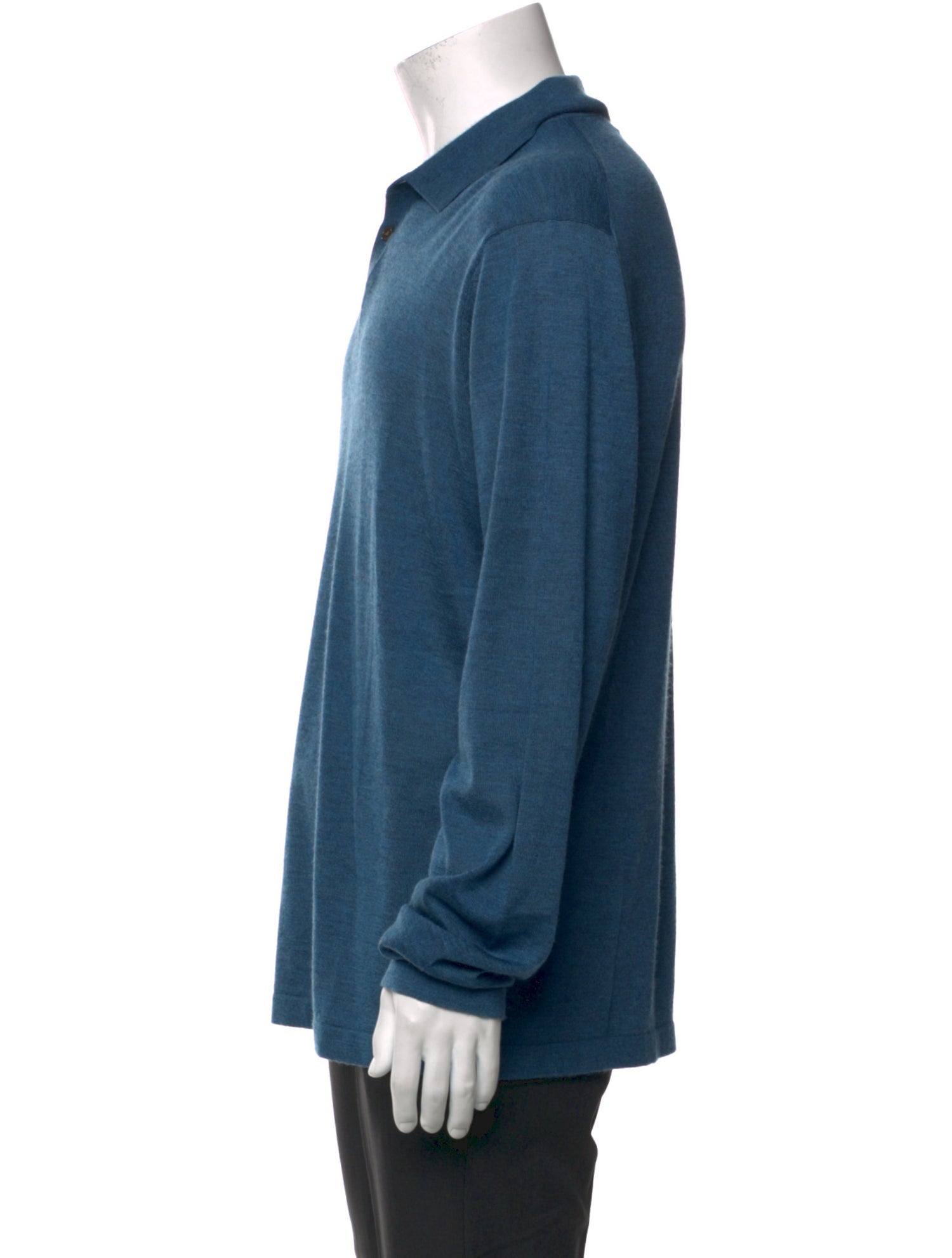 Neiman Marcus Cashmere Collar Polo Shirt