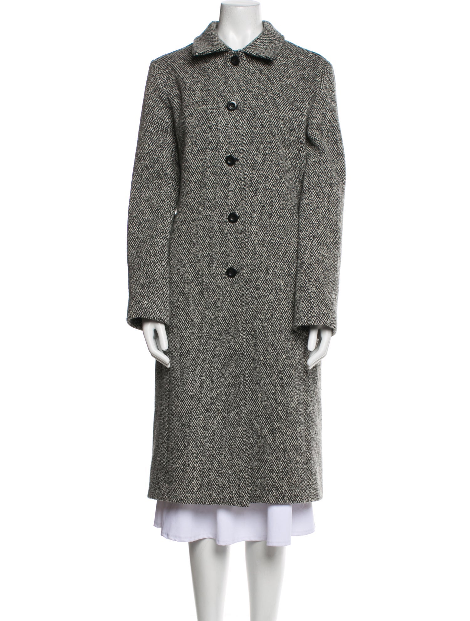 Neiman Marcus Wool Printed Coat