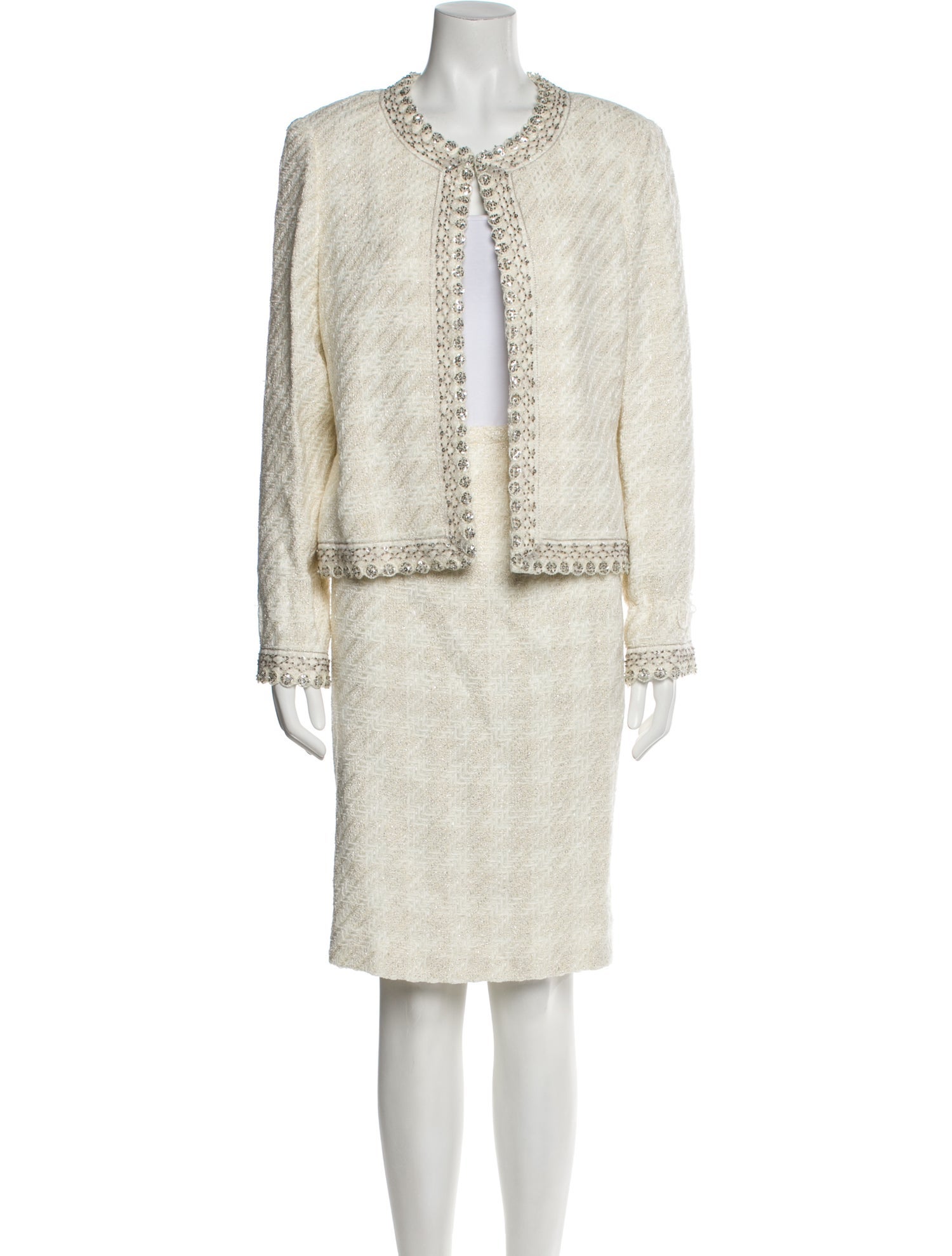 Neiman Marcus Printed Skirt Suit