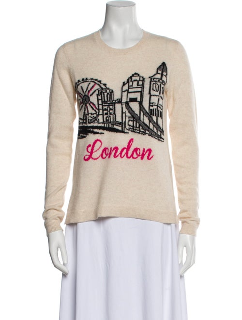 Neiman Marcus Cashmere Graphic Print Sweater