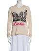 Neiman Marcus Cashmere Graphic Print Sweater