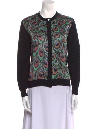 Neiman Marcus Cashmere Printed Sweater