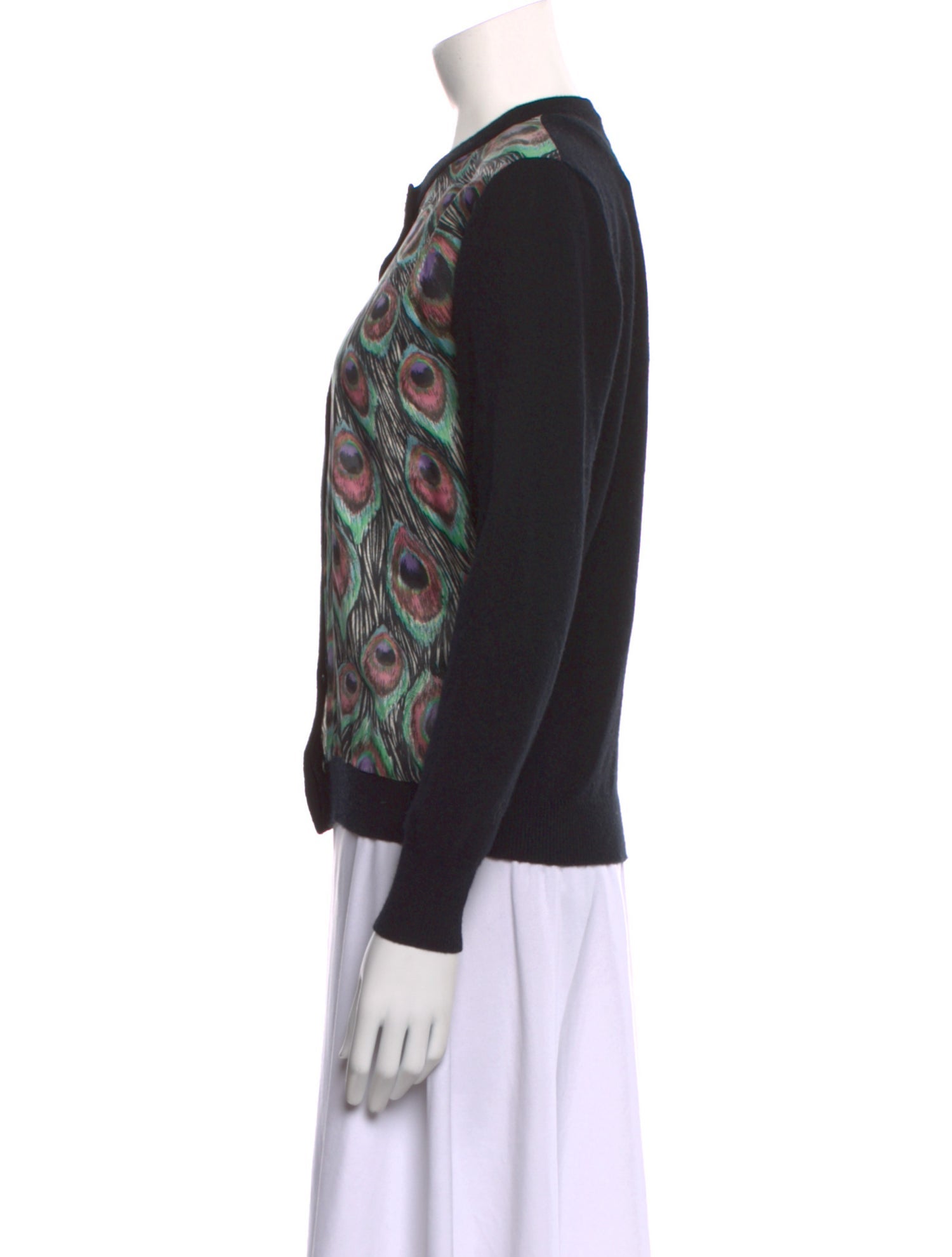 Neiman Marcus Cashmere Printed Sweater