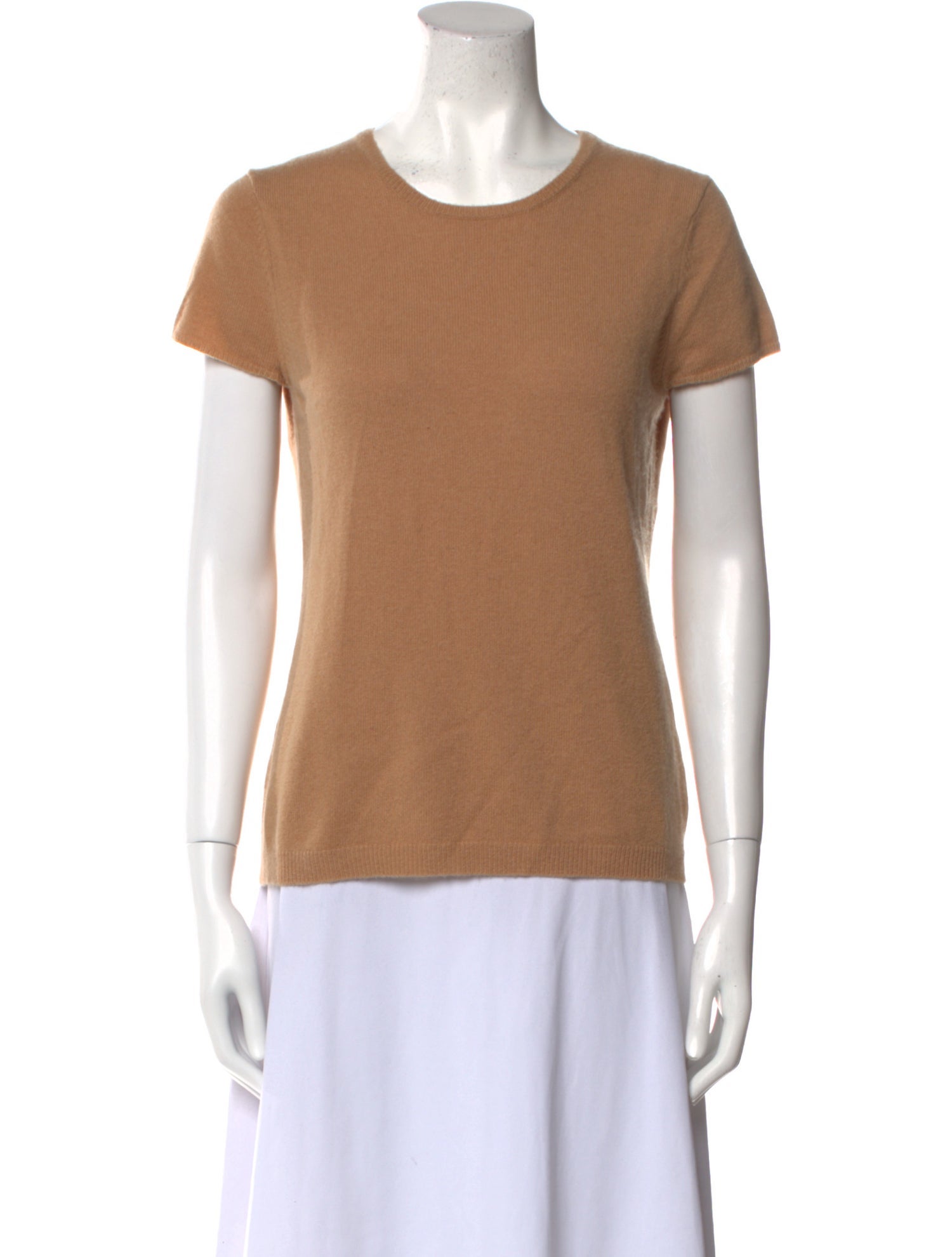 Neiman Marcus Cashmere Crew Neck T-Shirt