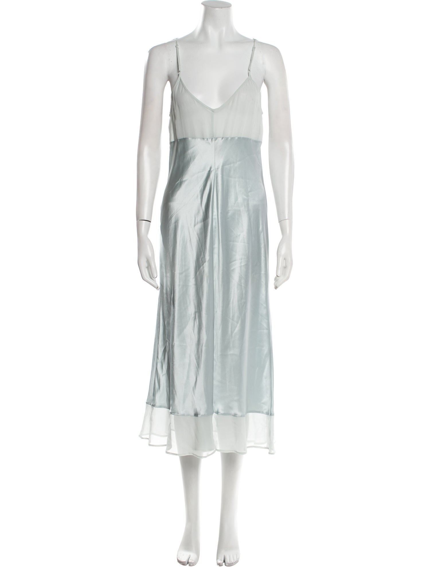 Neiman Marcus Silk Lace Trim Embellishment Nightgown