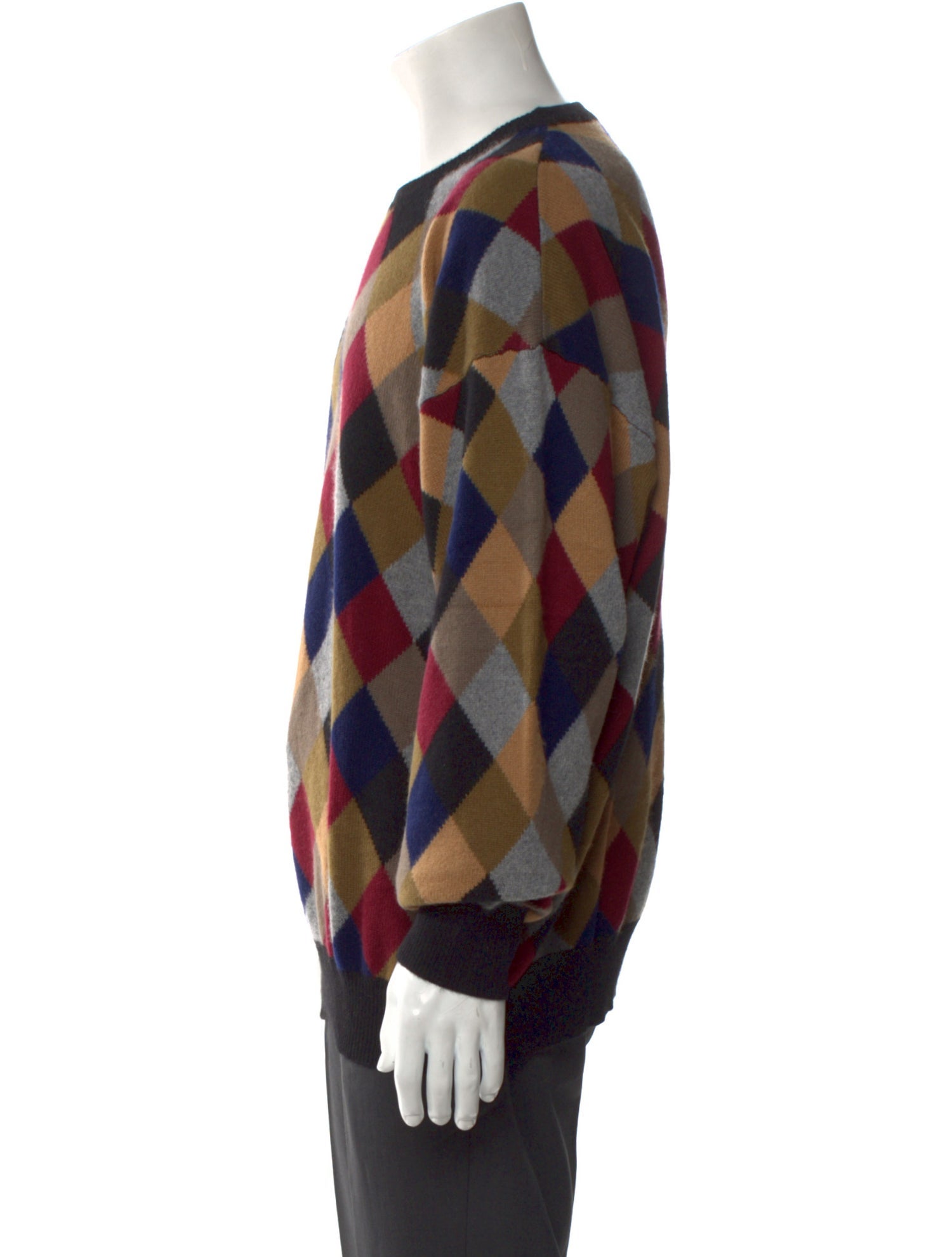 Neiman Marcus Cashmere Plaid Print Pullover