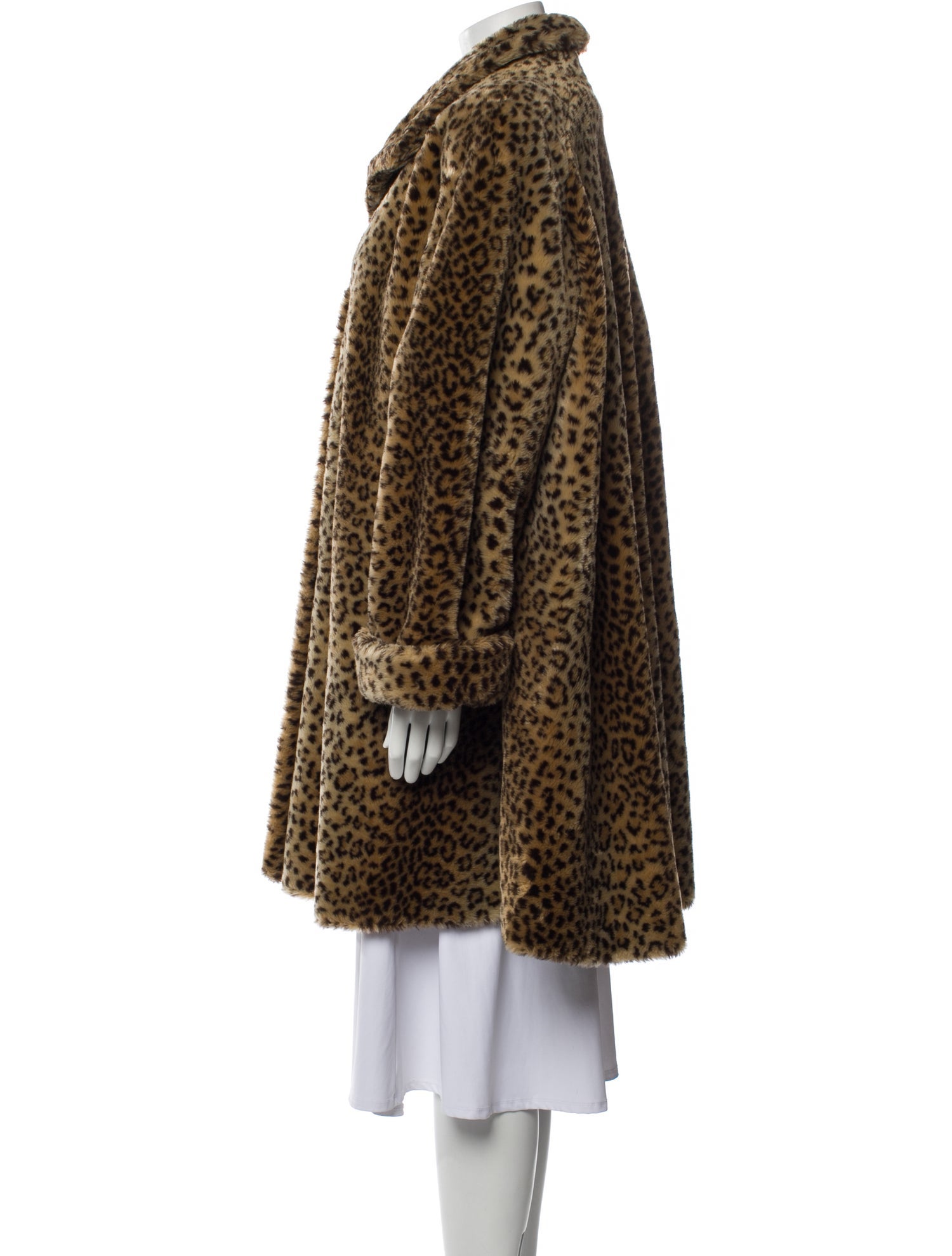 Neiman Marcus Animal Print Faux Fur Coat