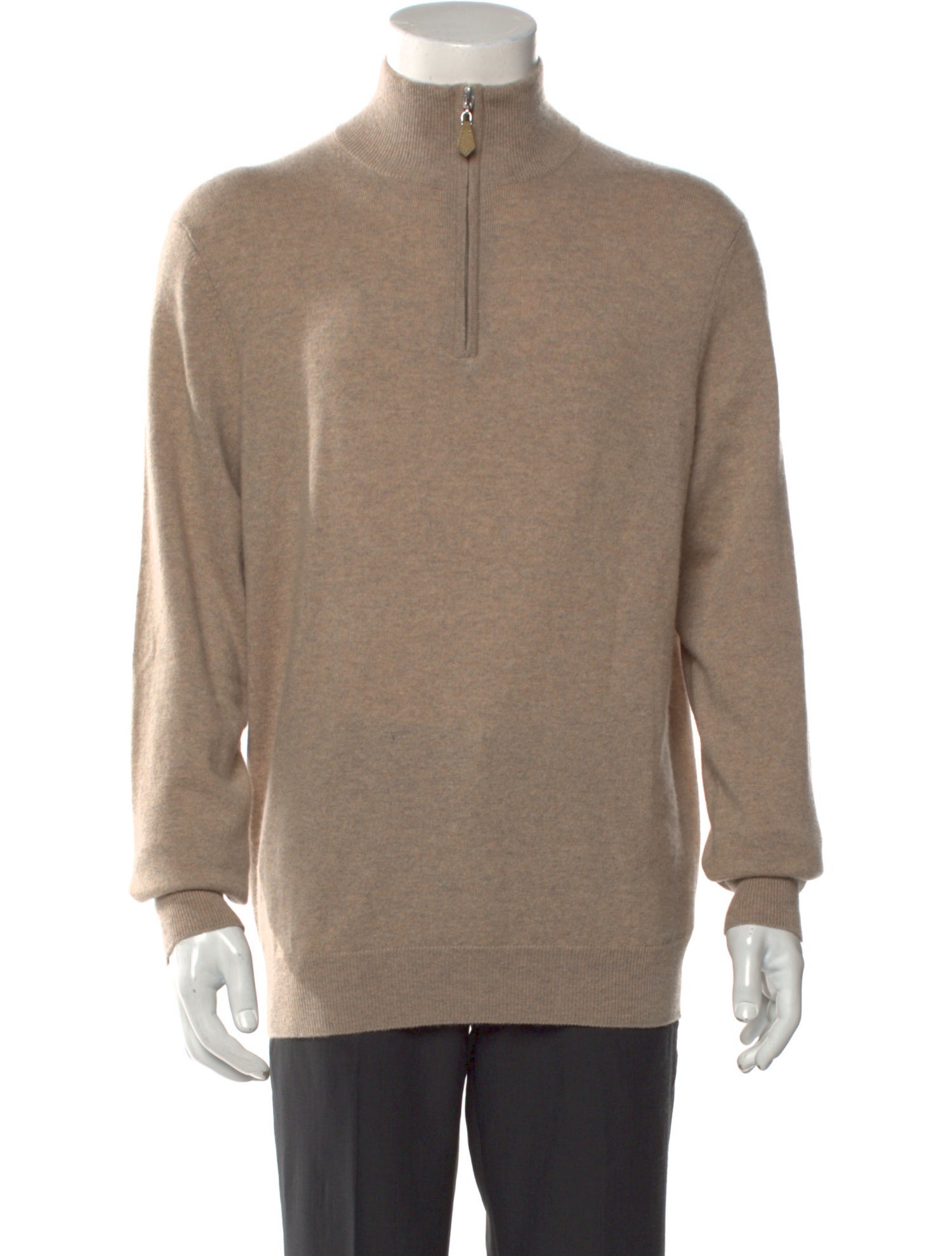 Neiman Marcus Cashmere Mock Neck Pullover