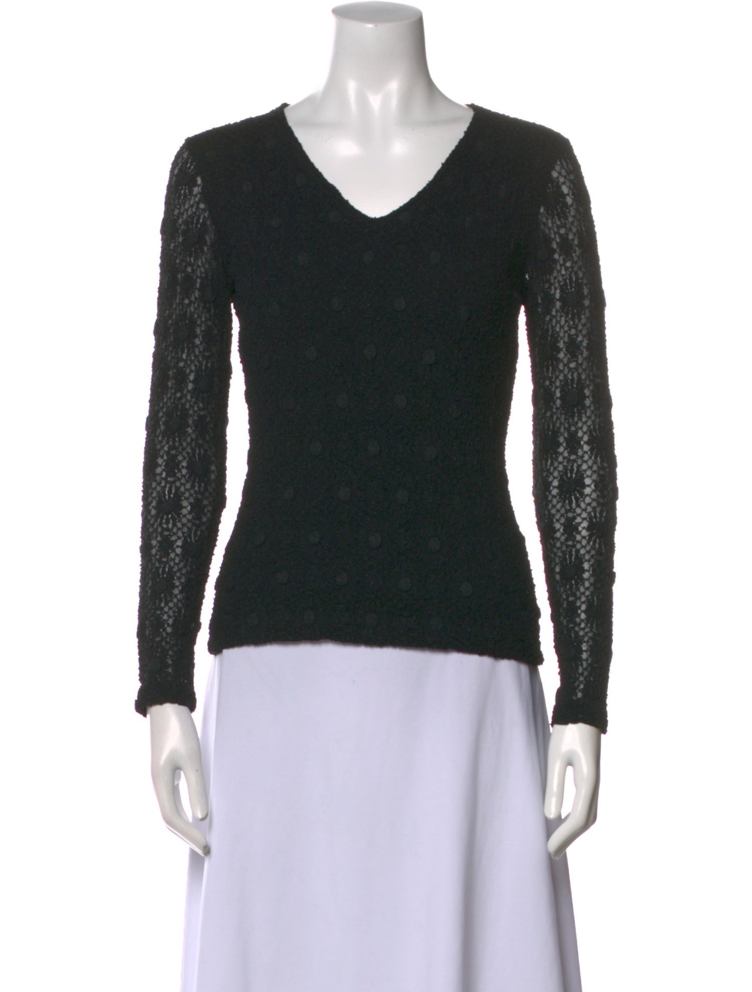 Neiman Marcus Cashmere V-Neck Top